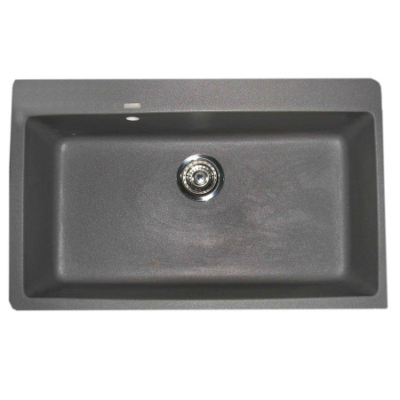 Granitinė plautuvė VIGA7 grey su sifonu