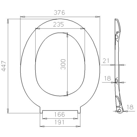 Lėtas klozeto dangtis DU06