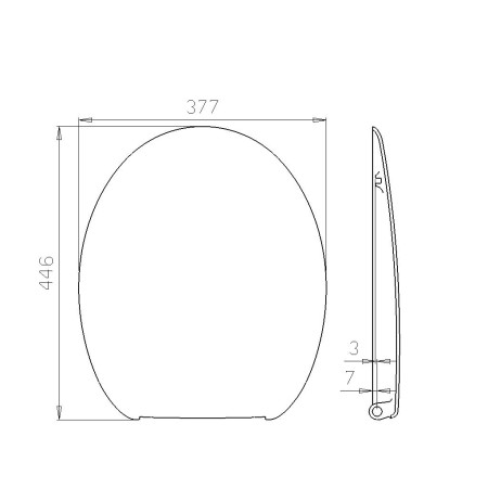 Lėtas klozeto dangtis DU06