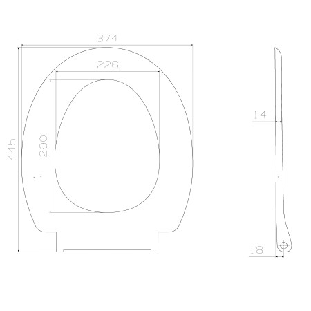 Klozeto dangtis DU26 lėtas