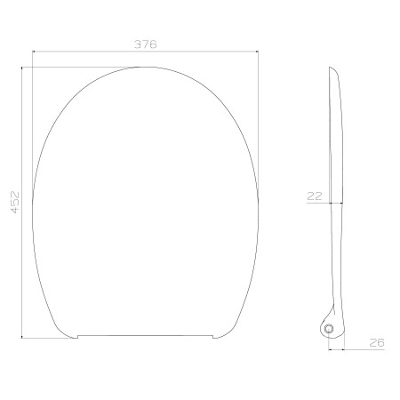 Klozeto dangtis DU26 lėtas