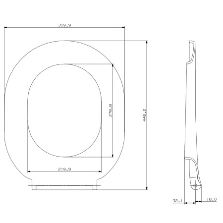Klozeto dangtis DU21 lėtas