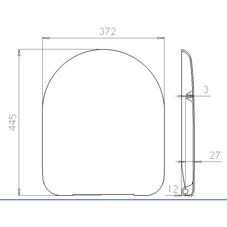 Klozeto dangtis DU09 lėtas