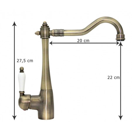 Bronzinis virtuvinis maišytuvas 21225A