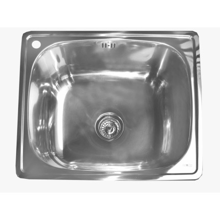 Nerūdijančio plieno plautuvė 613 kairė su sifonu