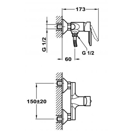 Maišytuvas dušui MAMBO 402K
