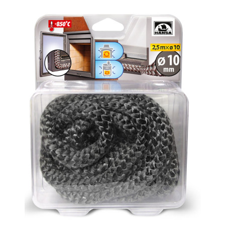 Keraminio pluošto virvė (d10 mm, ilgis 2.5 m)