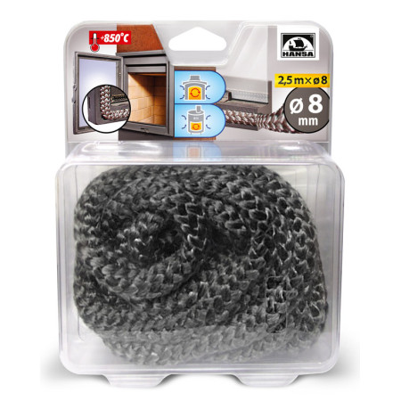 Keraminio pluošto virvė (d8 mm, ilgis 2.5 m)