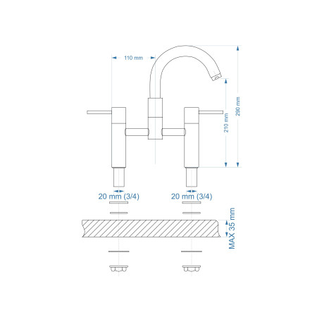 Vonios maišytuvas SL242