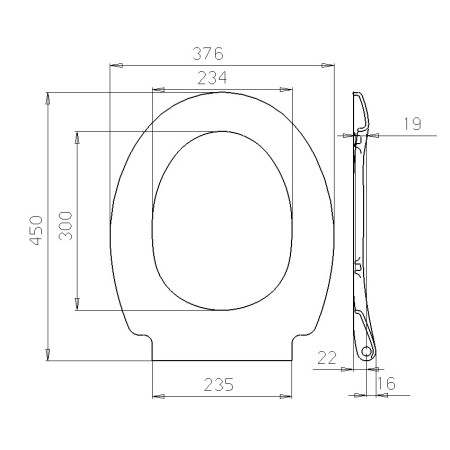Klozeto dangtis DU11 lėtas