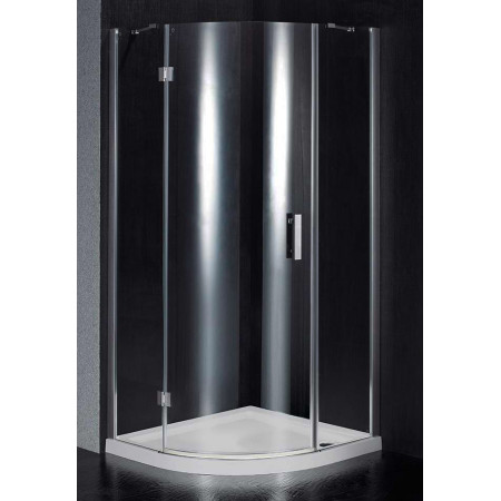 Pusapvalė dušo kabina BEF10 pilka be pado