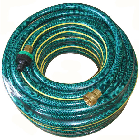 PVC laistymo žarna 5/8x30m su antgaliais