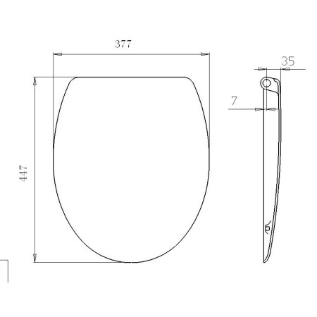 Lėtas klozeto dangtis DU11 black
