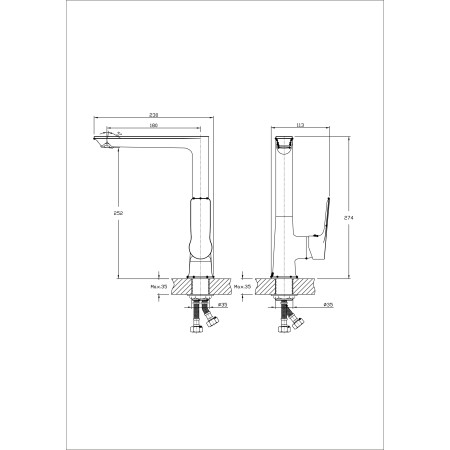 Virtuvinis maišytuvas B153-7A
