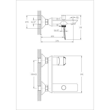 Dušo maišytuvas B153-3A