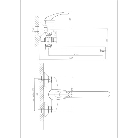 Vonios maišytuvas B356-6L