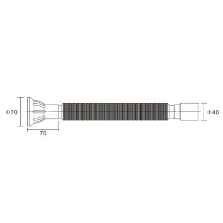 Gofra sifonui HF40 su lėkštute