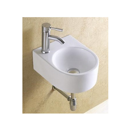 Pakabinamas keramikinis praustuvas 8197 su skyle maišytuvui