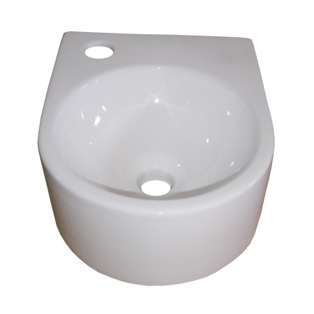 Pakabinamas keramikinis praustuvas 8197 su skyle maišytuvui