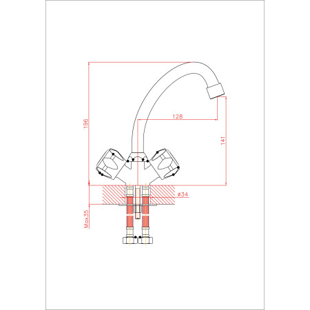 Virtuvinis maišytuvas B861-4