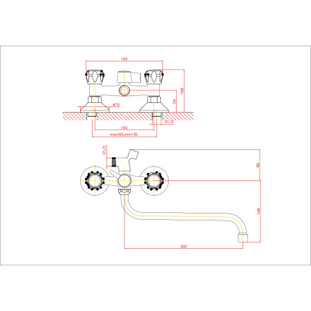 Vonios maišytuvas B861-6