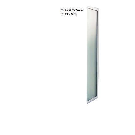 Dušo kabinos galinis stiklas 850x1560 mm baltas
