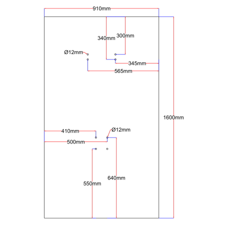 Juodas dušo kabinos galinis stiklas 910x1600 mm II