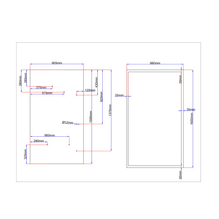Dušo kabinos galinis stiklas 905x1595 mm, juodas perlas