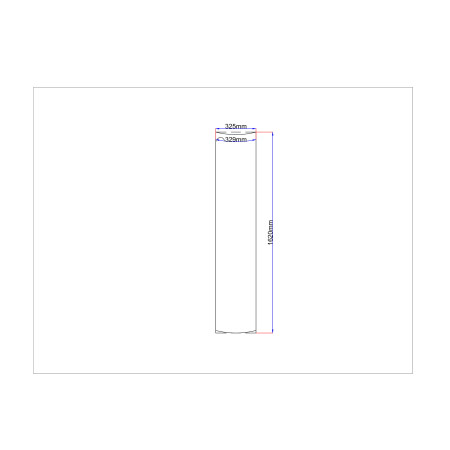 Dušo kabinos šoninis stiklas lenktas 325x1620 mm