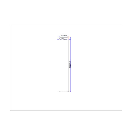 Dušo kabinos šoninis stiklas lenktas 270x1520 mm