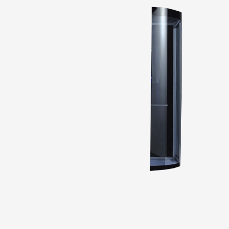 Dušo kabinos šoninis stiklas lenktas 270x1800 mm pilkas