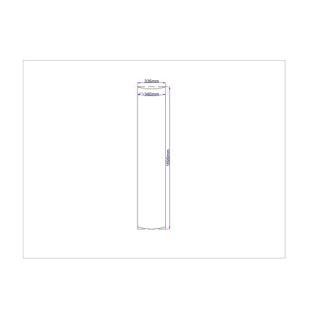 Dušo kabinos šoninis stiklas lenktas 335x1690 mm pilkas