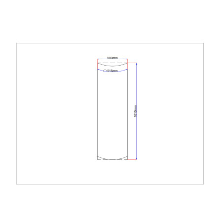 Dušo kabinos šoninis stiklas lenktas 500x1610 mm pilkas