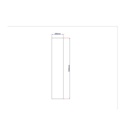 Dušo kabinos šoninis stiklas tiesus 295x1545 mm grey