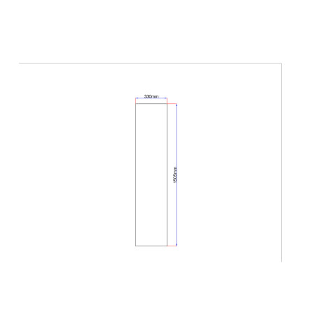 Dušo kabinos šoninis stiklas tiesus 330x1505 mm pilkas