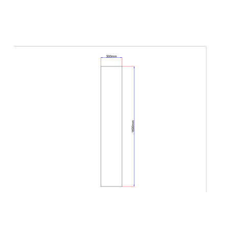Dušo kabinos šoninis stiklas tiesus 300x1690 mm pilkas