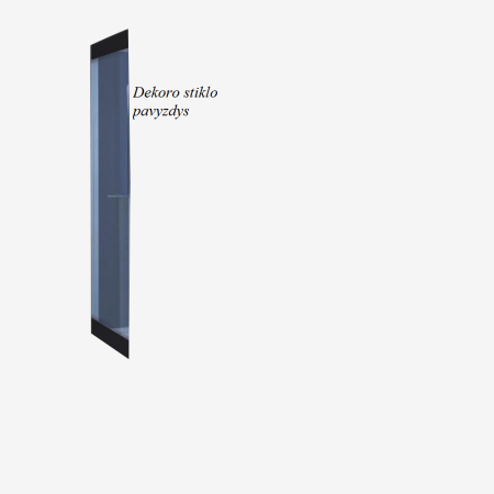 Dušo kabinos šoninis stiklas tiesus 300x1690 mm pilkas