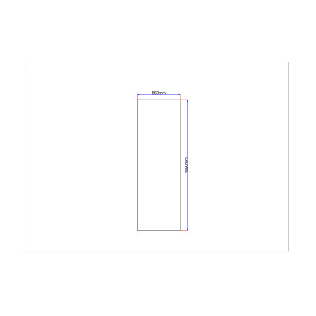 Dušo kabinos šoninis stiklas tiesus 560x1690 mm pilkas