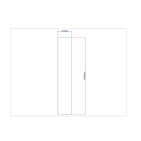 Dušo kabinos šoninis stiklas tiesus 315x1750 skaidrus 3.80.