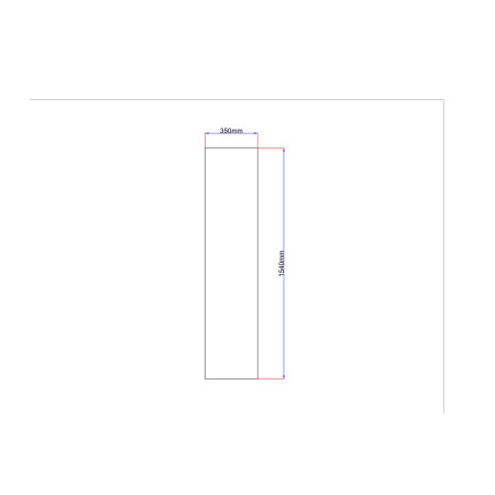 Dušo kabinos šoninis stiklas tiesus 350x1540 skaidrus 3.63.
