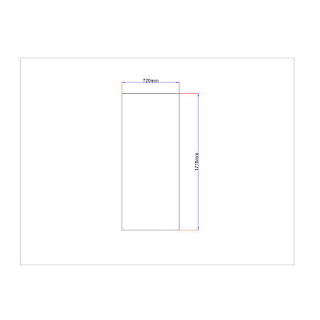 Dušo kabinos šoninis stiklas tiesus 720x1715 mm matinė