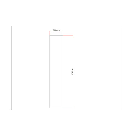 Dušo kabinos šoninis stiklas tiesus 320x1740 šinšil 3.20.