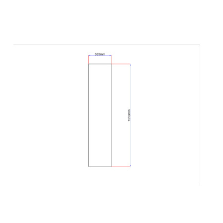 Dušo kabinos šoninis stiklas tiesus 335x1510 mm šinšil