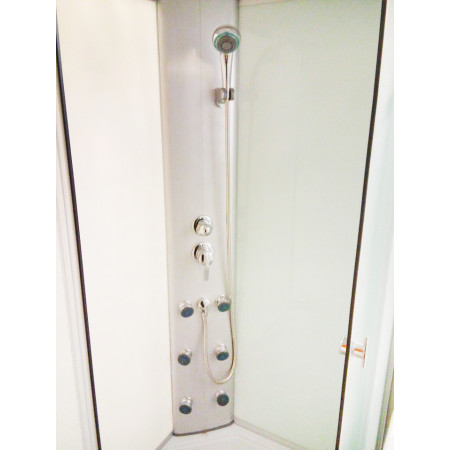 Masažinė dušo kabina R8606 kairė fabric/balta