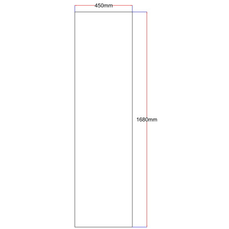 Dušo kabinos šoninis stiklas tiesus 450x1680 fabric 3.129