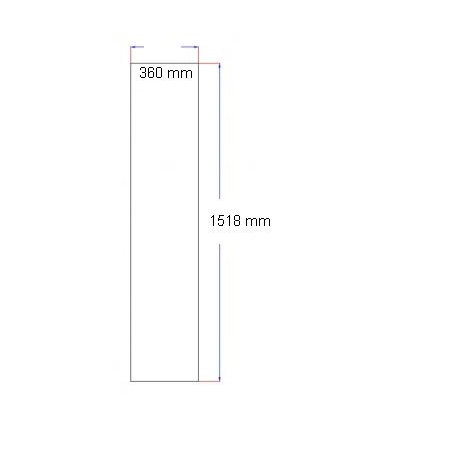 Dušo kabinos šoninis stiklas 360x1518 mm grey KM998 3.139
