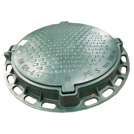 Plastikinis kanalizacijos dangtis 740 mm žalias