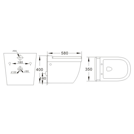 Klozetas 50 pakabinamas