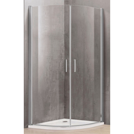Dušo kabina P2222 100x100 pilka be pado