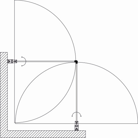 Dušo kabina P1222 80x80 skaidri be pado